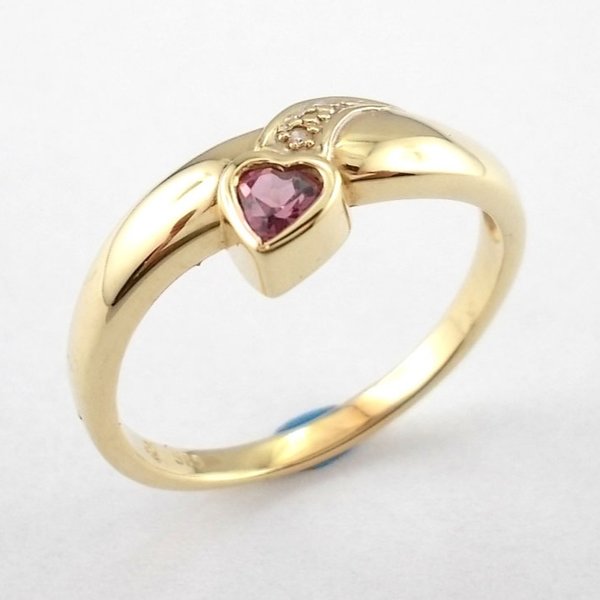 Ring 585 Gelbgold mit rosa Turmalin